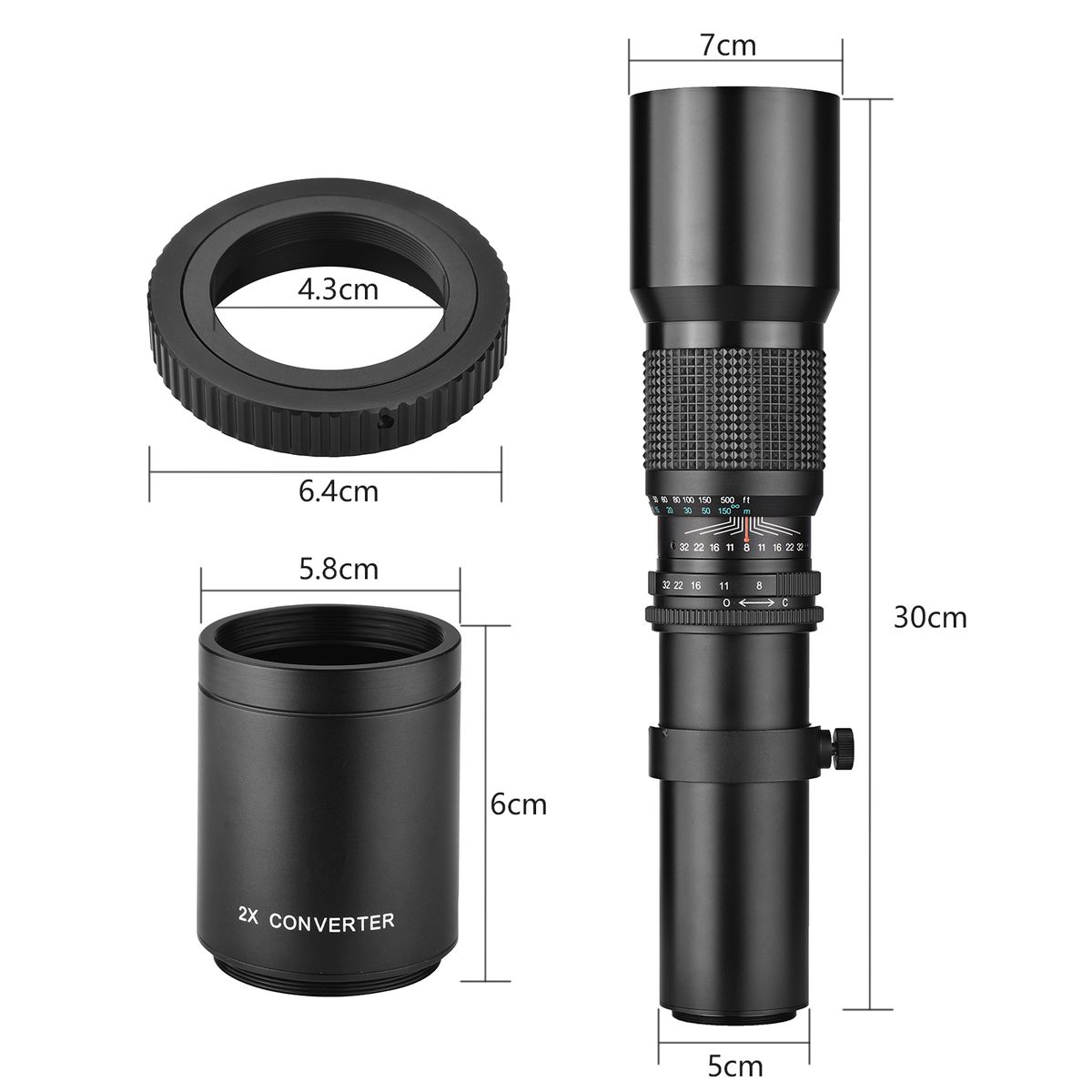 Andoer 500mm/ 1000mm F/8 Manual Focus Camera High Power
