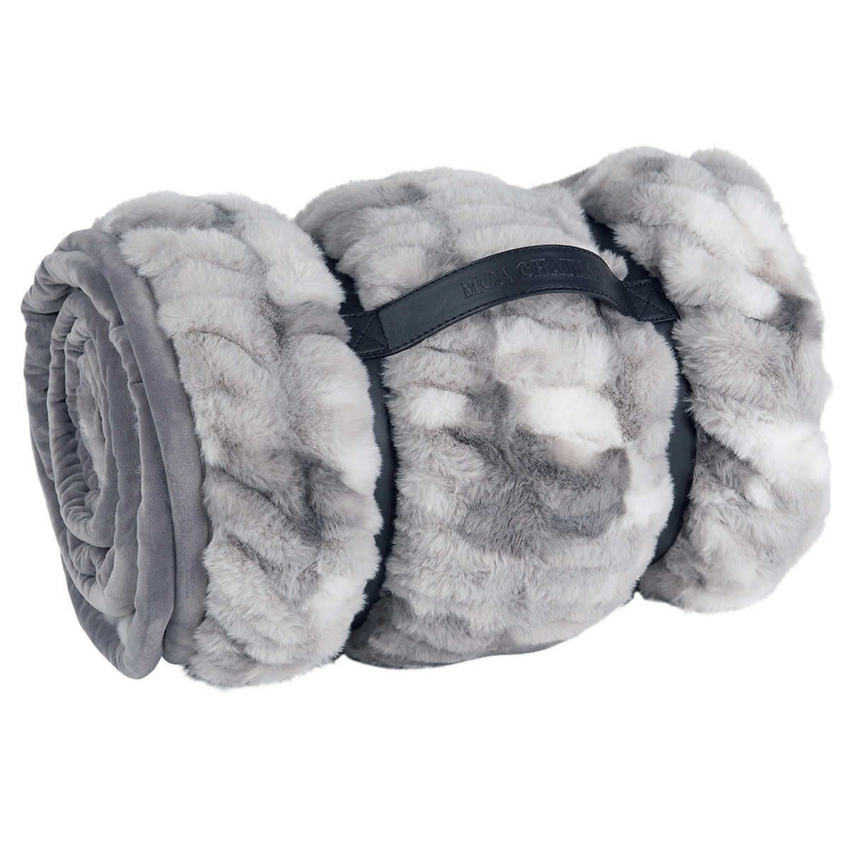 Mon Chateau Luxe Faux Fur Throw Blanket Multi