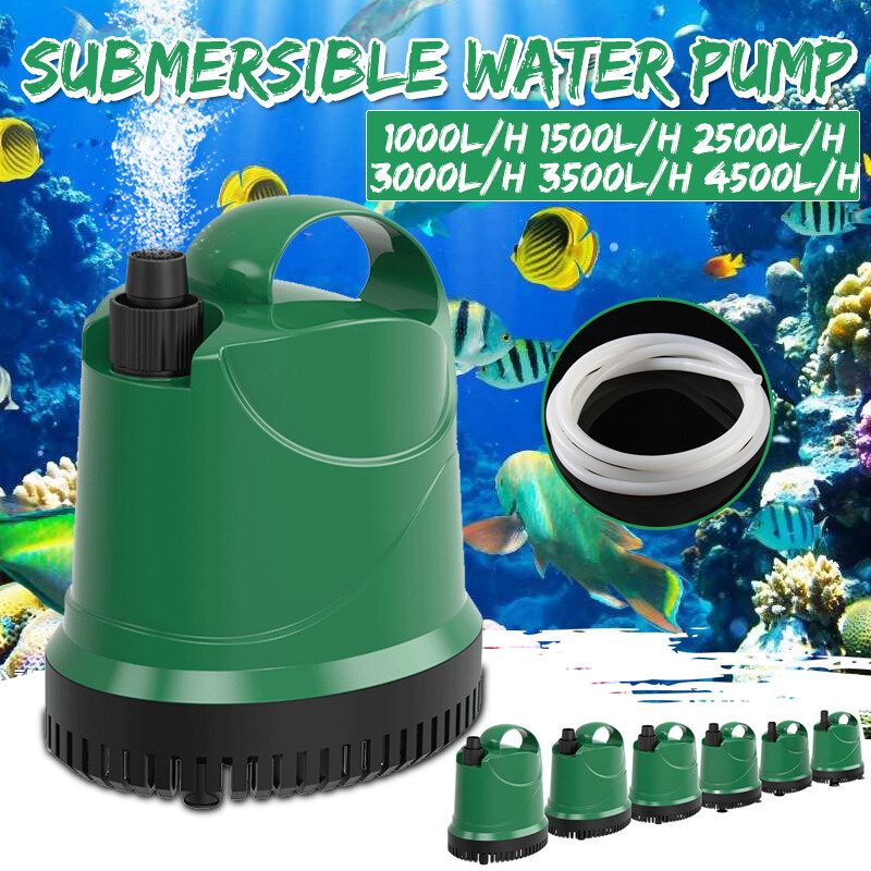 220V 15/20/40/55/80/130W 4500L/H Submersible Water Pump Saving For Aquarium Fish Tank New Lgp-1000l Bottom Suction Pump 15W   12mm Water Pipe 2m Null