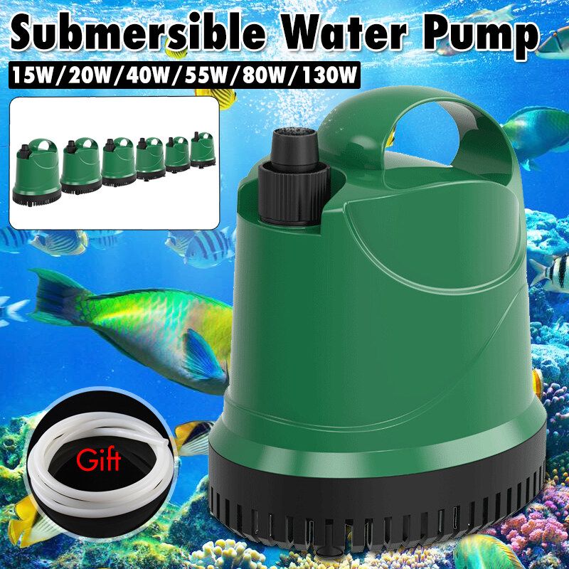 220V 15/20/40/55/80/130W 4500L/H Submersible Water Pump Saving For Aquarium Fish Tank New Lgp-1000l Bottom Suction Pump 15W   12mm Water Pipe 2m Null