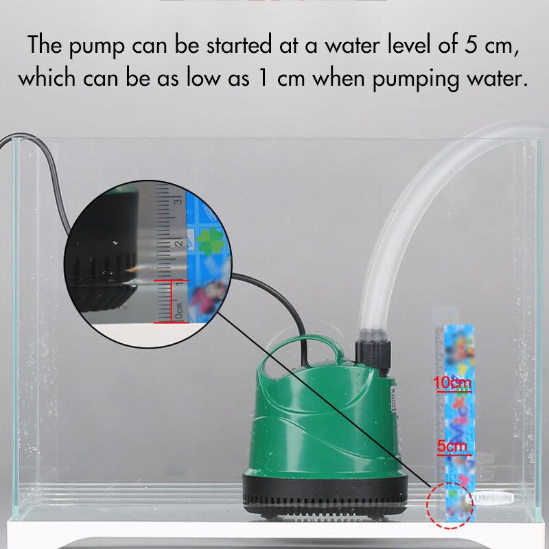 220V 15/20/40/55/80/130W 4500L/H Submersible Water Pump Saving For Aquarium Fish Tank New Lgp-1000l Bottom Suction Pump 15W   12mm Water Pipe 2m Null