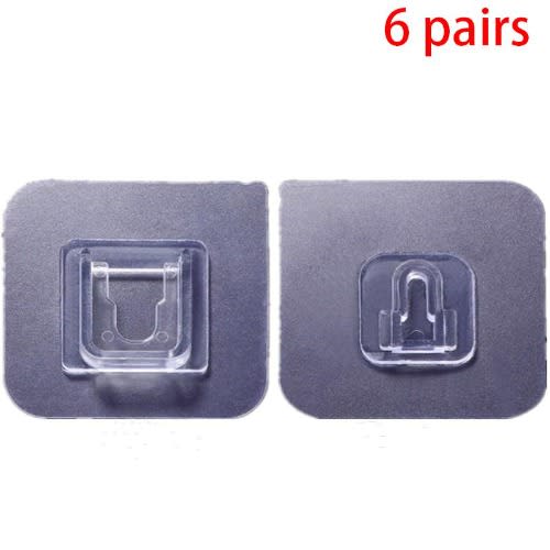 Double-sided Adhesive Wall Hooks - 6pieces