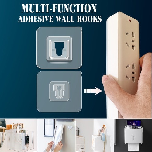 Double-sided Adhesive Wall Hooks - 6pieces