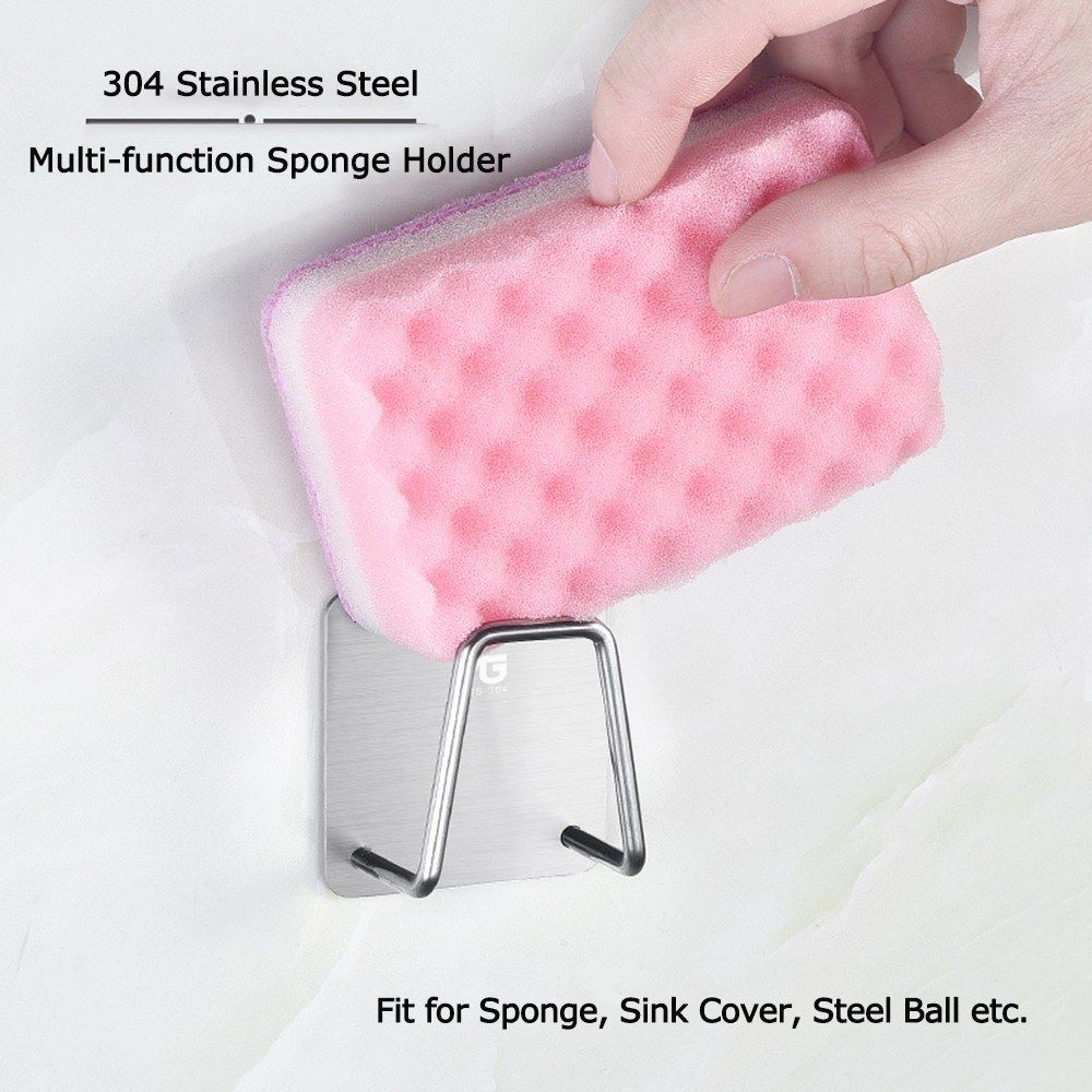 Sponge Holder For Kitchen Sink Adhensive Sink Caddy For