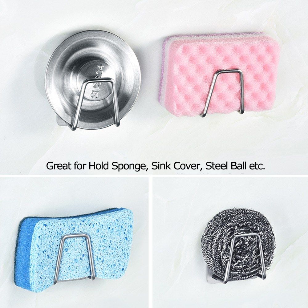 Sponge Holder For Kitchen Sink Adhensive Sink Caddy For