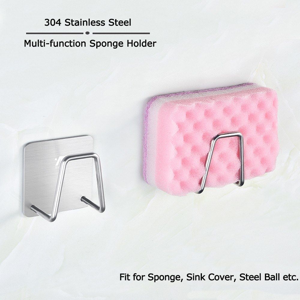 Sponge Holder For Kitchen Sink Adhensive Sink Caddy For