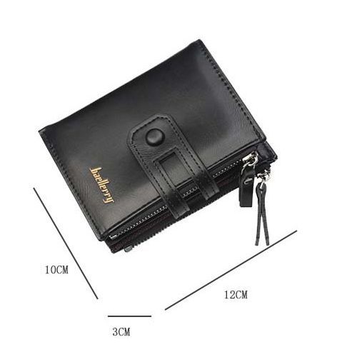Men Pu Leather Short Wallets Multfunction Card Holder
