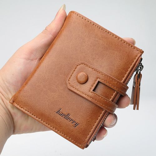 Men Pu Leather Short Wallets Multfunction Card Holder