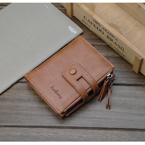 Men Pu Leather Short Wallets Multfunction Card Holder