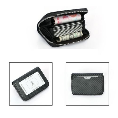 Men Women PU Leather Business Card Purse Coin Wallet