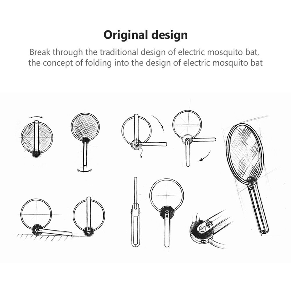 Home Handheld Electric Fly Mosquito Swatter Killer Bug-Green