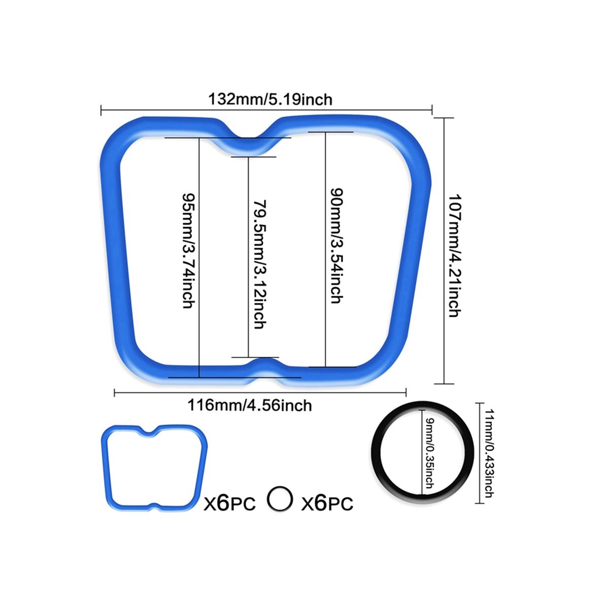 1Set Engine Valve Cover Gasket Kit for 12 V 5.9L 12V 6BT