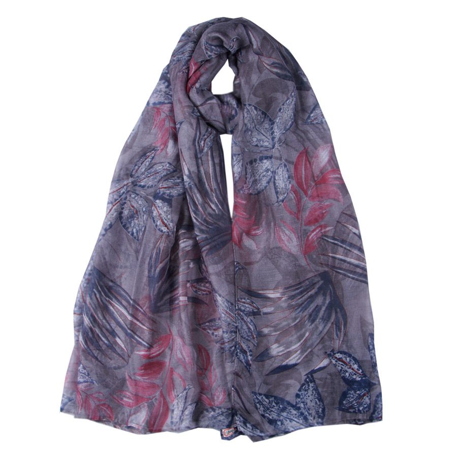 Women Long Cotton Scarf- Purple