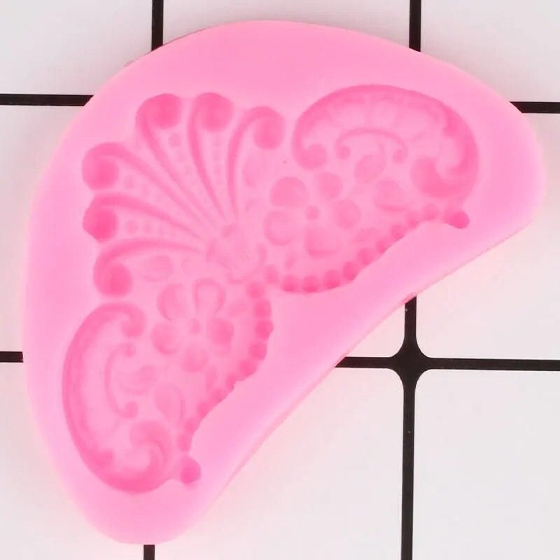 Mirror Image Medallion Baroque Relief Border Silicone Mold 3D Frame Fondant Cake Decorating Tools Candy Chocolate Gumpaste Mould