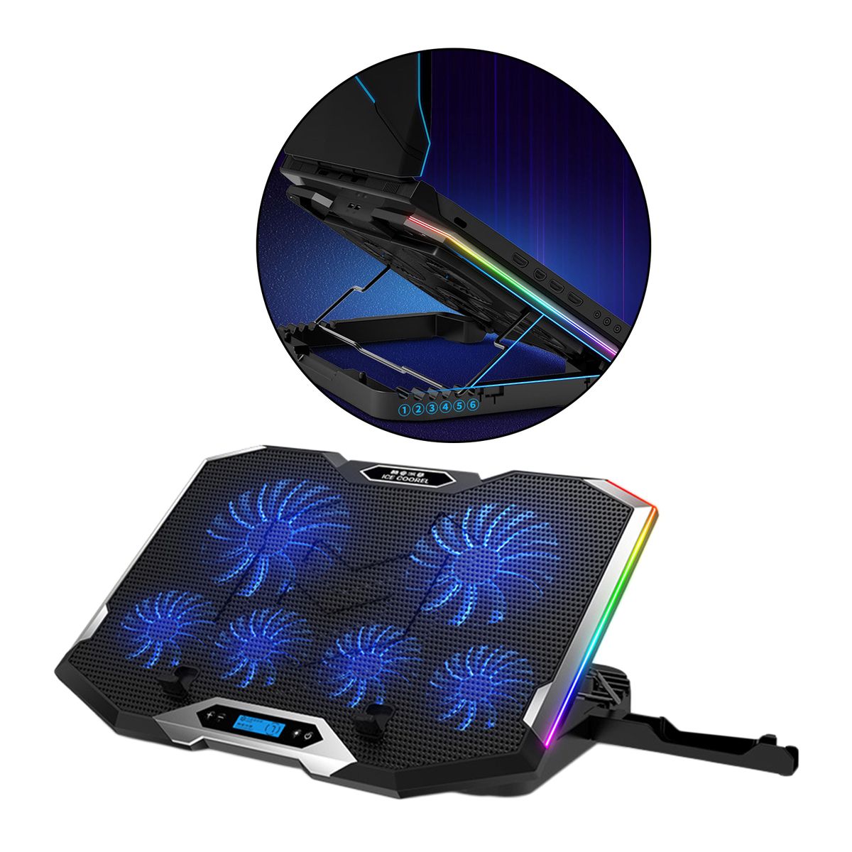 Office Work Home Non Slip Mat Heat Dissipation Blue