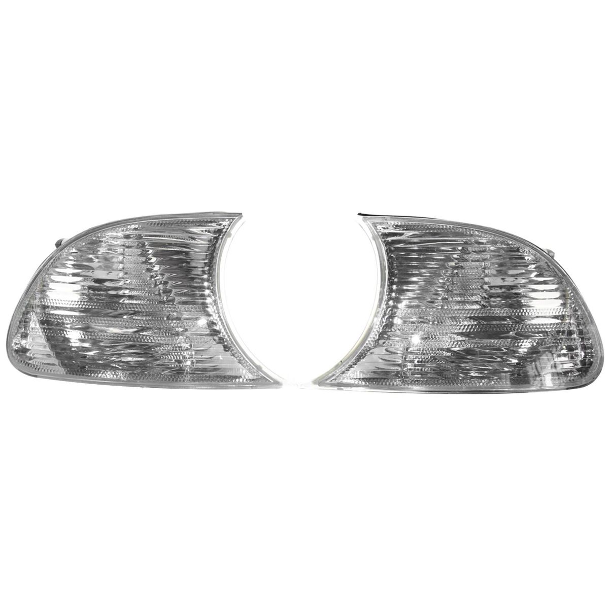 1 Pair Corner Lights Clear Lens White 63126904307 63126904308 Left & Right Replacement for BMW 3 Series E46 1998-2001