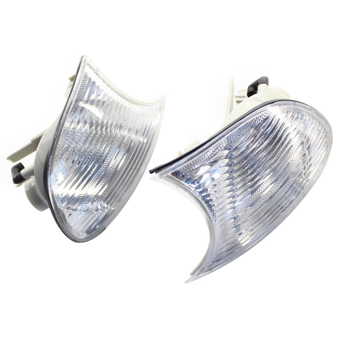 1 Pair Corner Lights Clear Lens White 63126904307 63126904308 Left & Right Replacement for BMW 3 Series E46 1998-2001