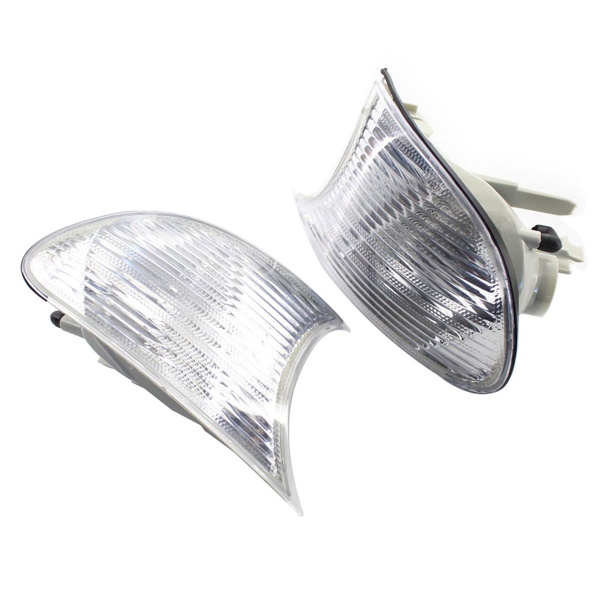 1 Pair Corner Lights Clear Lens White 63126904307 63126904308 Left & Right Replacement for BMW 3 Series E46 1998-2001