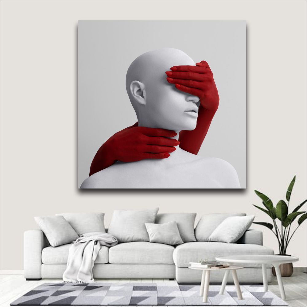 Framed Grabbed Neck Premium Wall Art Canvas