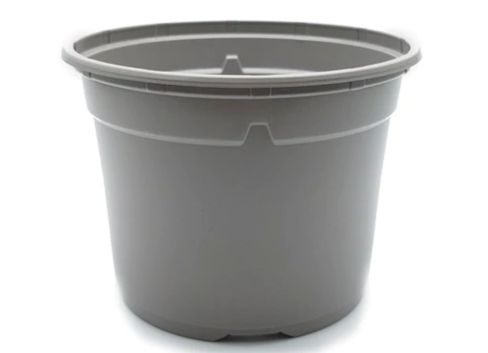 12cm Duo Round Pot -grey