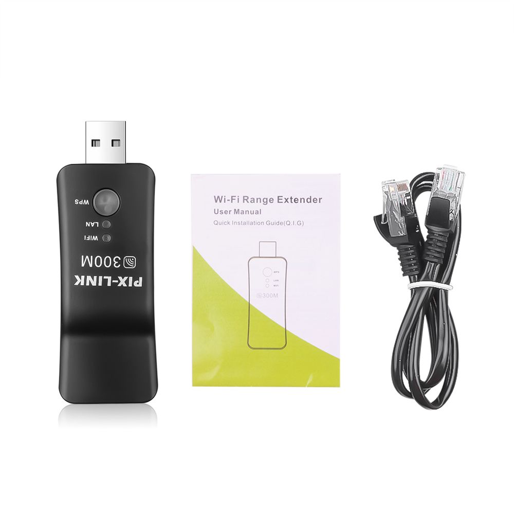 Kebidu USB WIFI Repeater 300Mbps 2.4GHz Wireless WiFi WI-FI