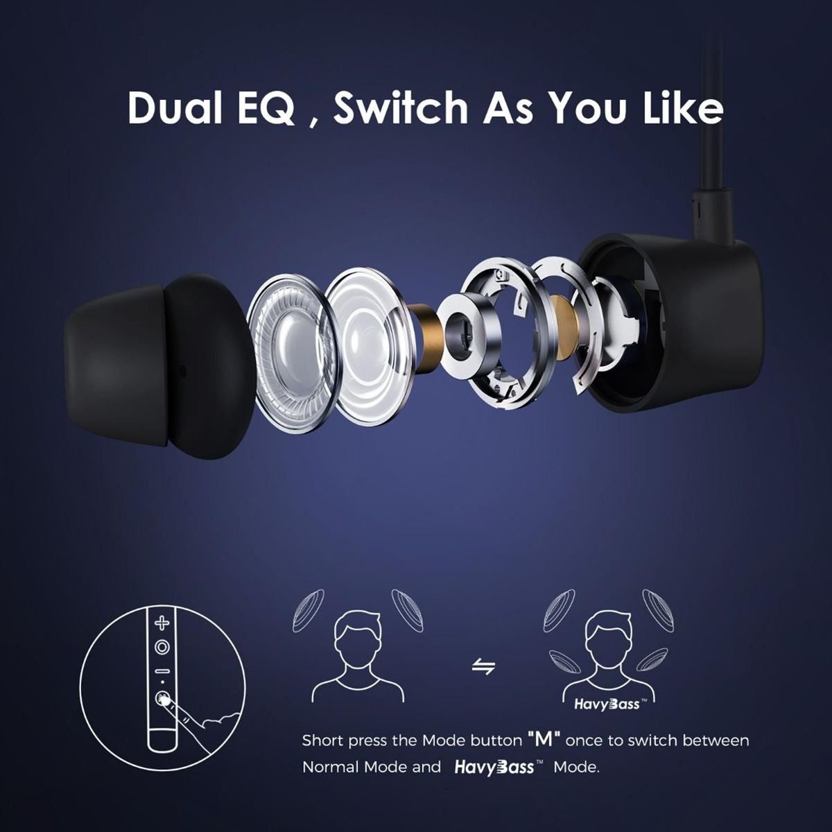 Oraimo Necklace 4 Dual EQ Multiple Connection 50-hr playtime Quick Charge Neckband Earphone OEB-E50D