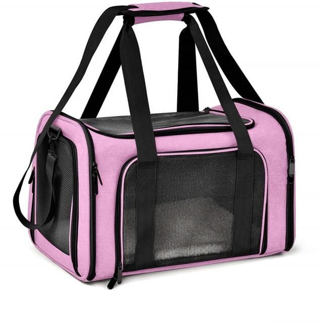 Cat Backpack With Mesh Window Breathable Pet Bag Cat Transport Crate Outdoor Travel Collapsible Suitcase Carrier For Cats