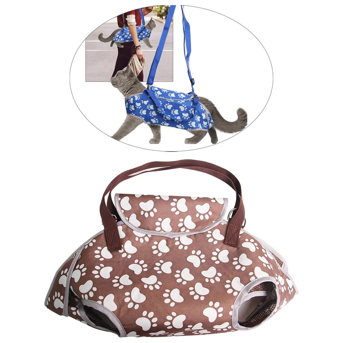 Travel Shoulder Bag Traveling Kennel Handbag  Brown M