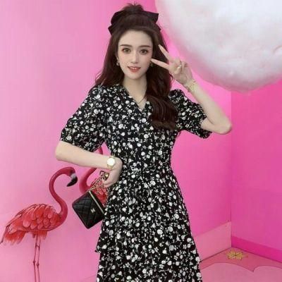 Dress 2022 Summer New High-Grade Temperament Slimming One-Piece Floral Skirt Children