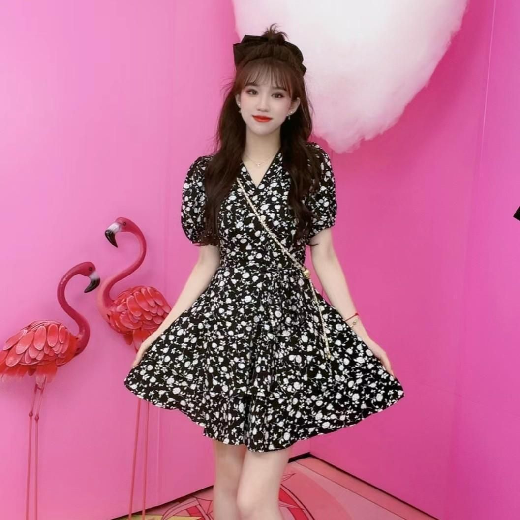 Dress 2022 Summer New High-Grade Temperament Slimming One-Piece Floral Skirt Children