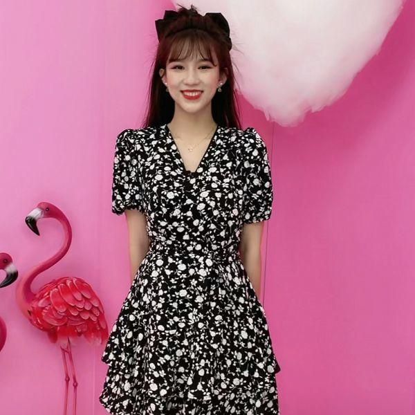 Dress 2022 Summer New High-Grade Temperament Slimming One-Piece Floral Skirt Children