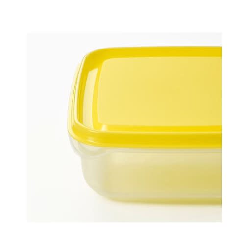 Pruta Food Container 3 Pack - 0.6L - White & Yellow