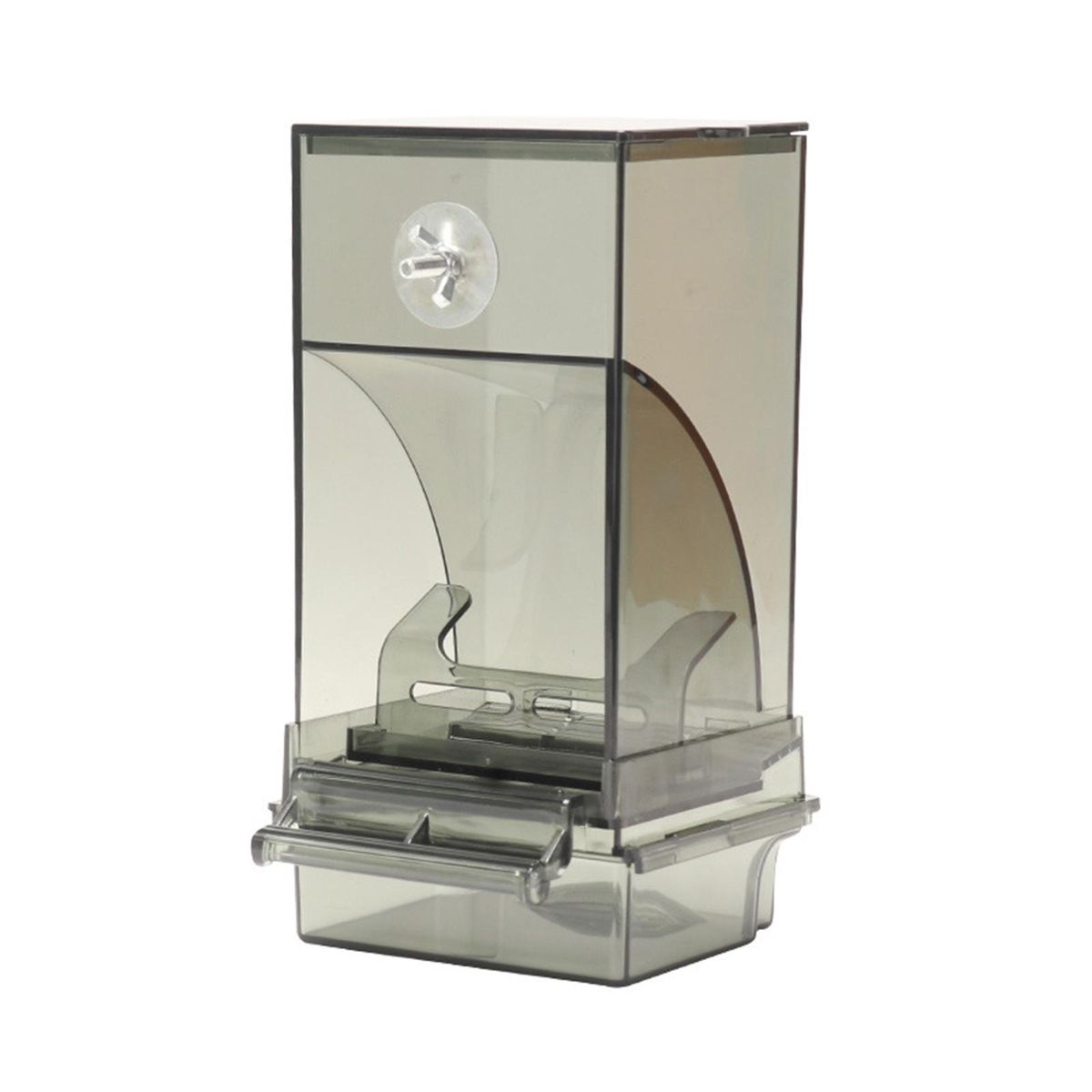Adjustable Bird Feeder Transparent Automatic Bird Feeder for Small Grey