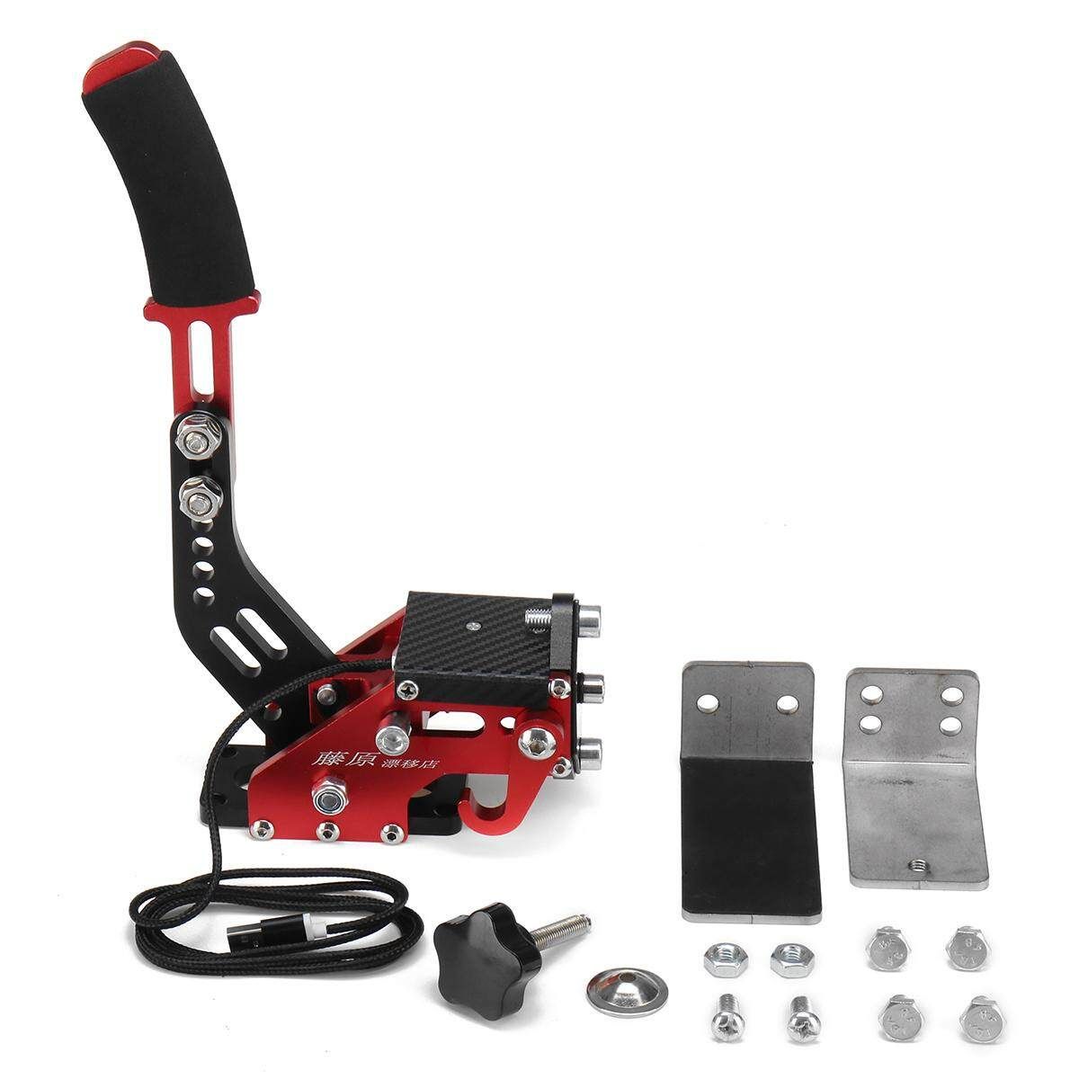 USB Handbrake SIM 14Bit W/Clamp For Racing Games G25/27/29 T500 FANATECOSW DIRT-Red Red (red)