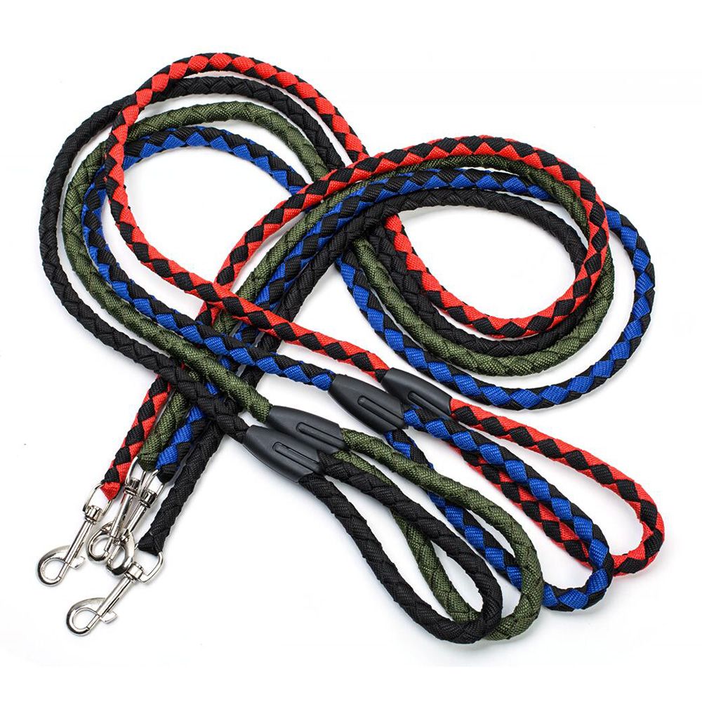 Nylon Dog Leash 5ft Long Walking Dog Rope Metal Clasp Dog