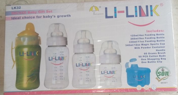 New Born  To Toddler Feeding Bottle Set Li Link - Blue
