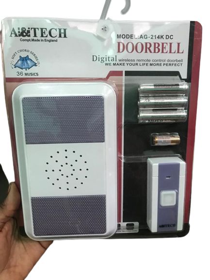A & TECH DIGITAL WIRELESS DOORBELLS WITH BATTERIES(36MUSIC)