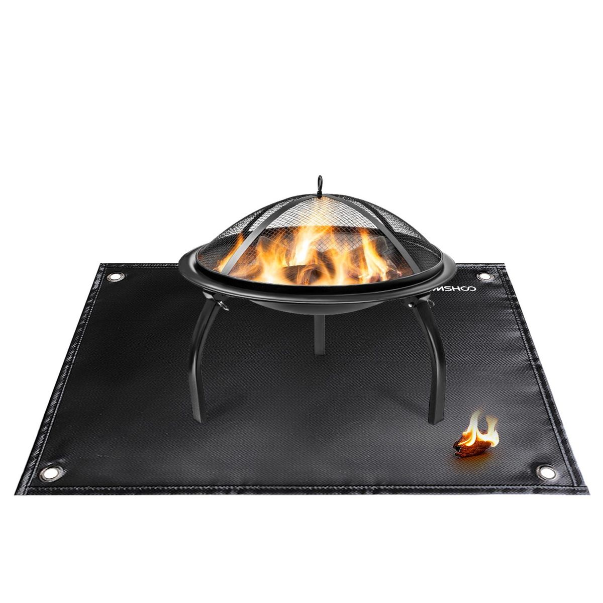 TOMSHOO Under Grill Mat Fire Pit Deck Patio Ember Mat Fireproof Mat Grill Pad for Fire Pit for Outdoor Camping Gas Stove Outdoor Wood Burning Stove BBQ Grills