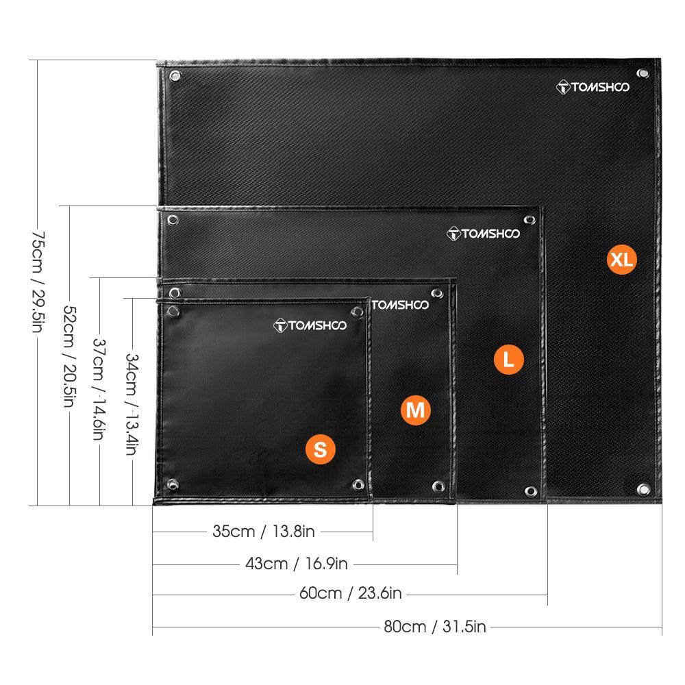 TOMSHOO Under Grill Mat Fire Pit Deck Patio Ember Mat Fireproof Mat Grill Pad for Fire Pit for Outdoor Camping Gas Stove Outdoor Wood Burning Stove BBQ Grills