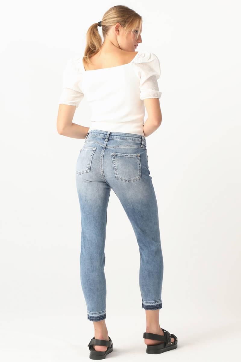 Women's Patterned Slim Fit Jean Trousers