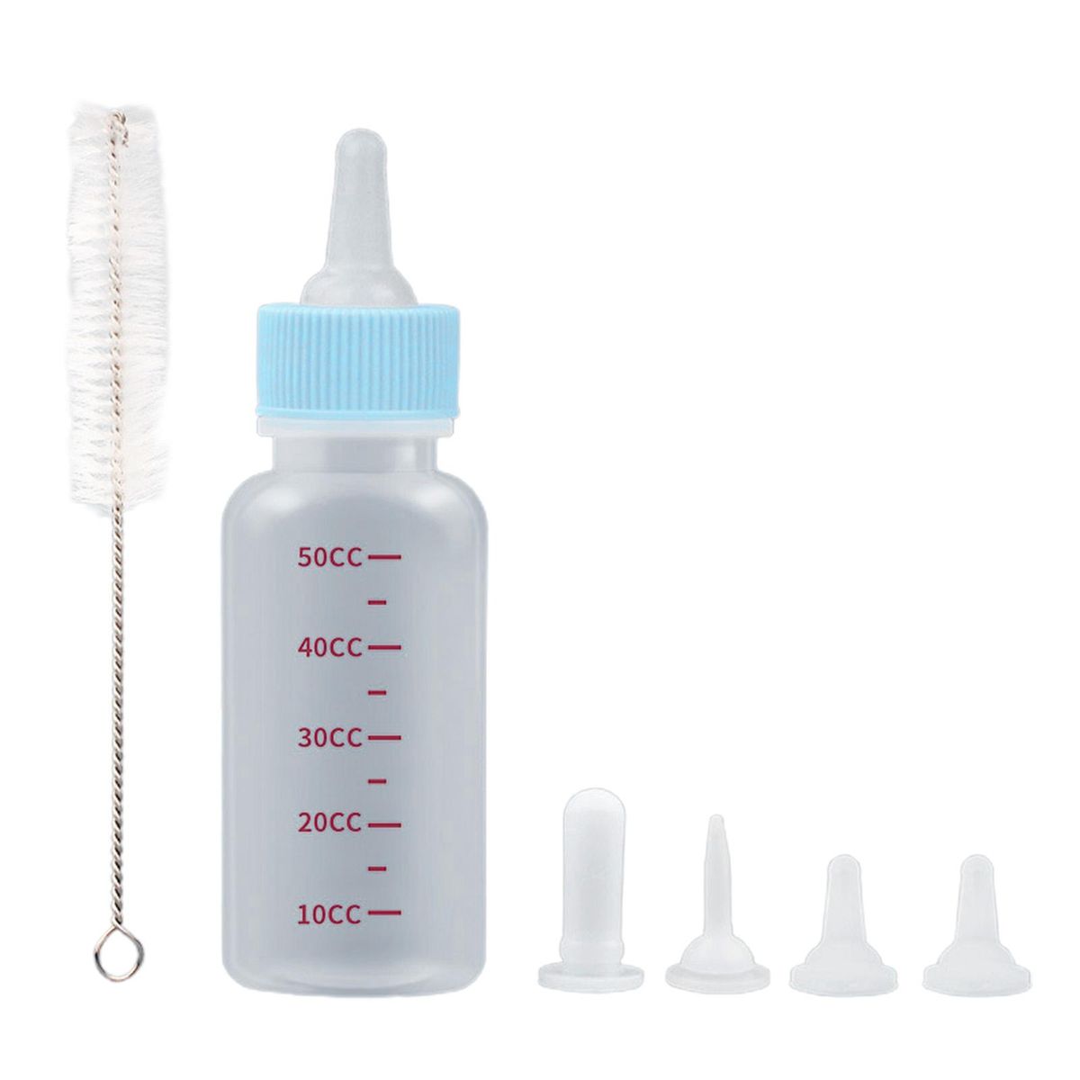 6Pcs Dog Milk Bottle Puppy Kitten Bottle Pet Drink Bottle Blue