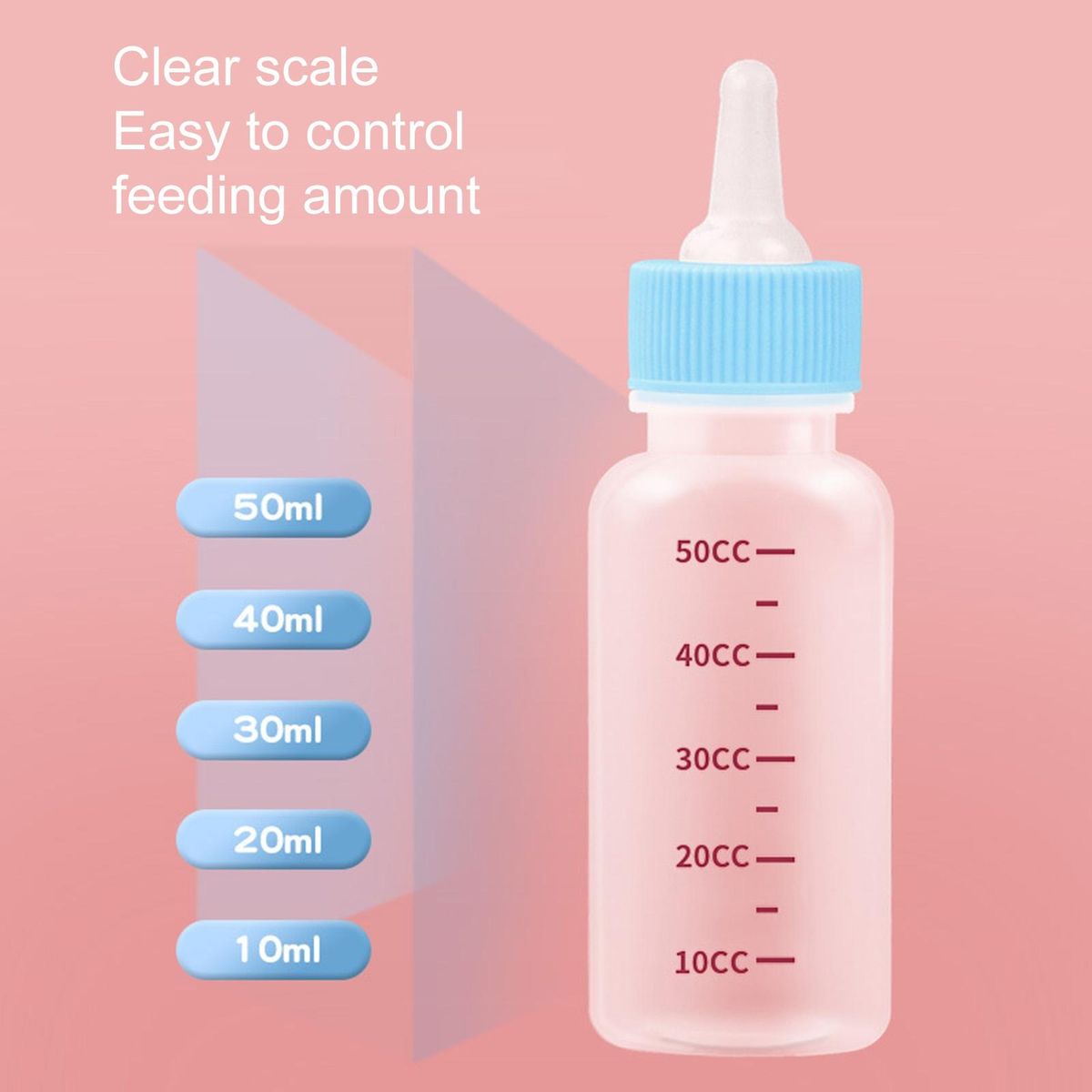 6Pcs Dog Milk Bottle Puppy Kitten Bottle Pet Drink Bottle Blue
