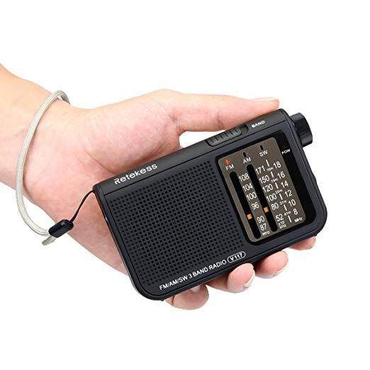 Retekess V-117 FM AM SW 3 Band Radio Powered Operated By 2 AA Transistor Radio Jack Emergency Radio Receiver Portable Radio Station