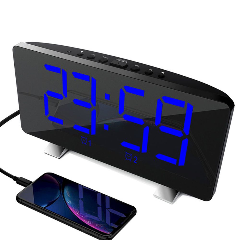 Digital Big LED Display USB Chord Harmonic Sound Alarm Clock