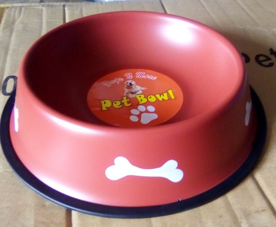 BONE SHAPED DESIGN PET FEEDING BOWL