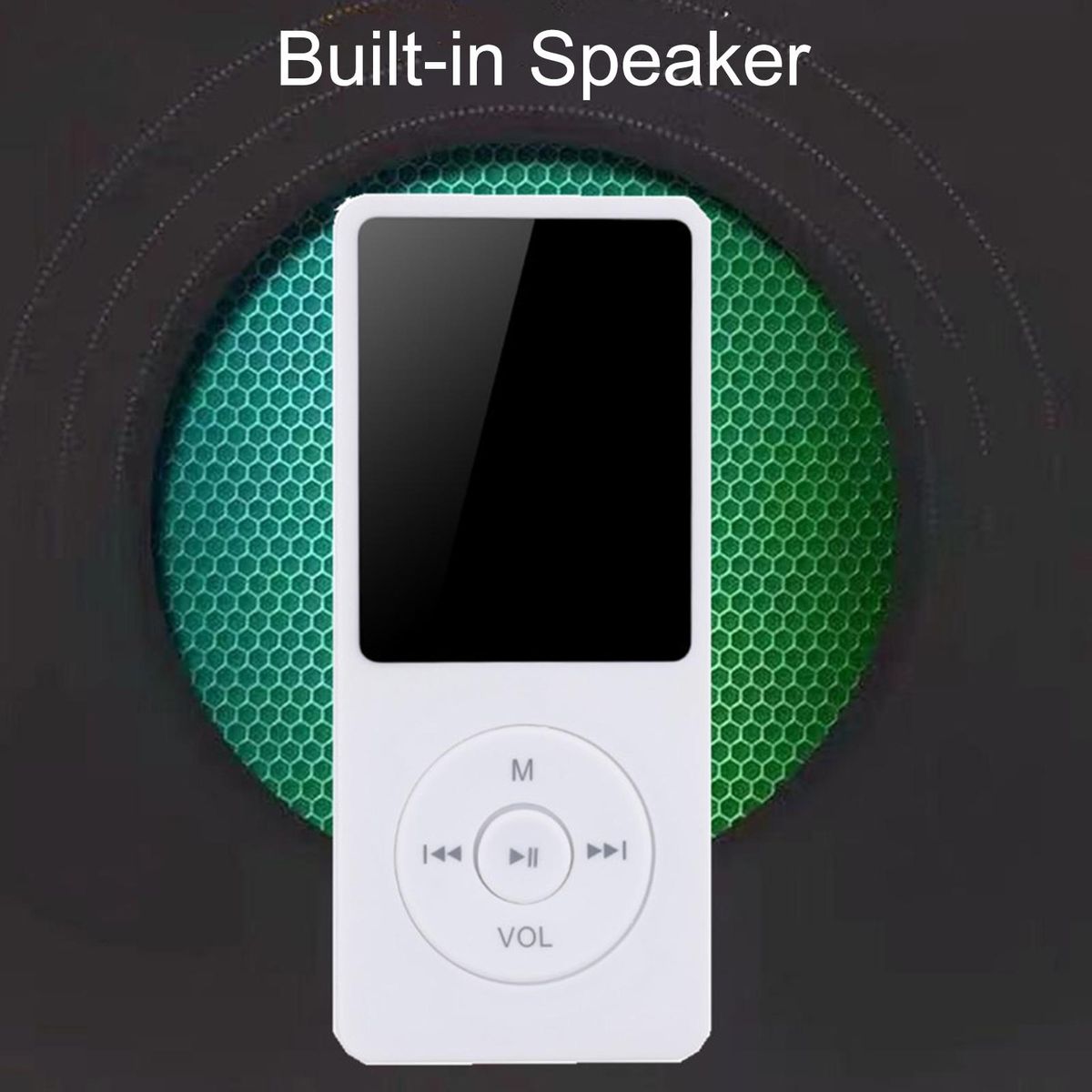 Mp4 Player with 16gb Memory Portable Mp4 Player with Built-in Speaker White