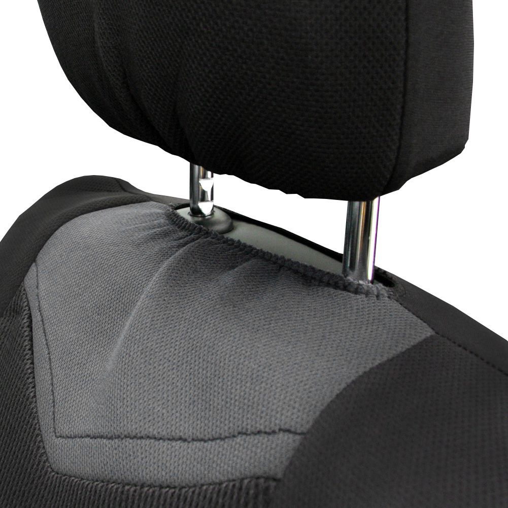 Universal Car Seat Cover Black Gray 2Front Seat Covers Fit
