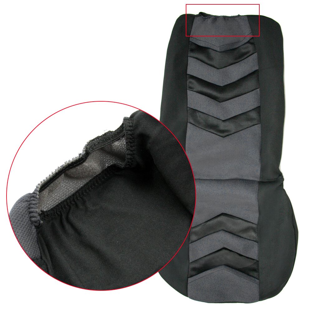 Universal Car Seat Cover Black Gray 2Front Seat Covers Fit