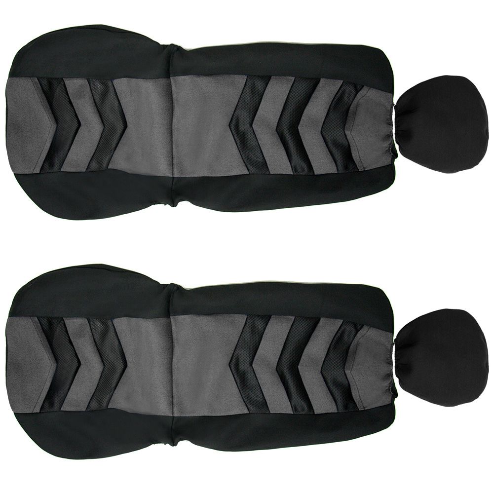Universal Car Seat Cover Black Gray 2Front Seat Covers Fit