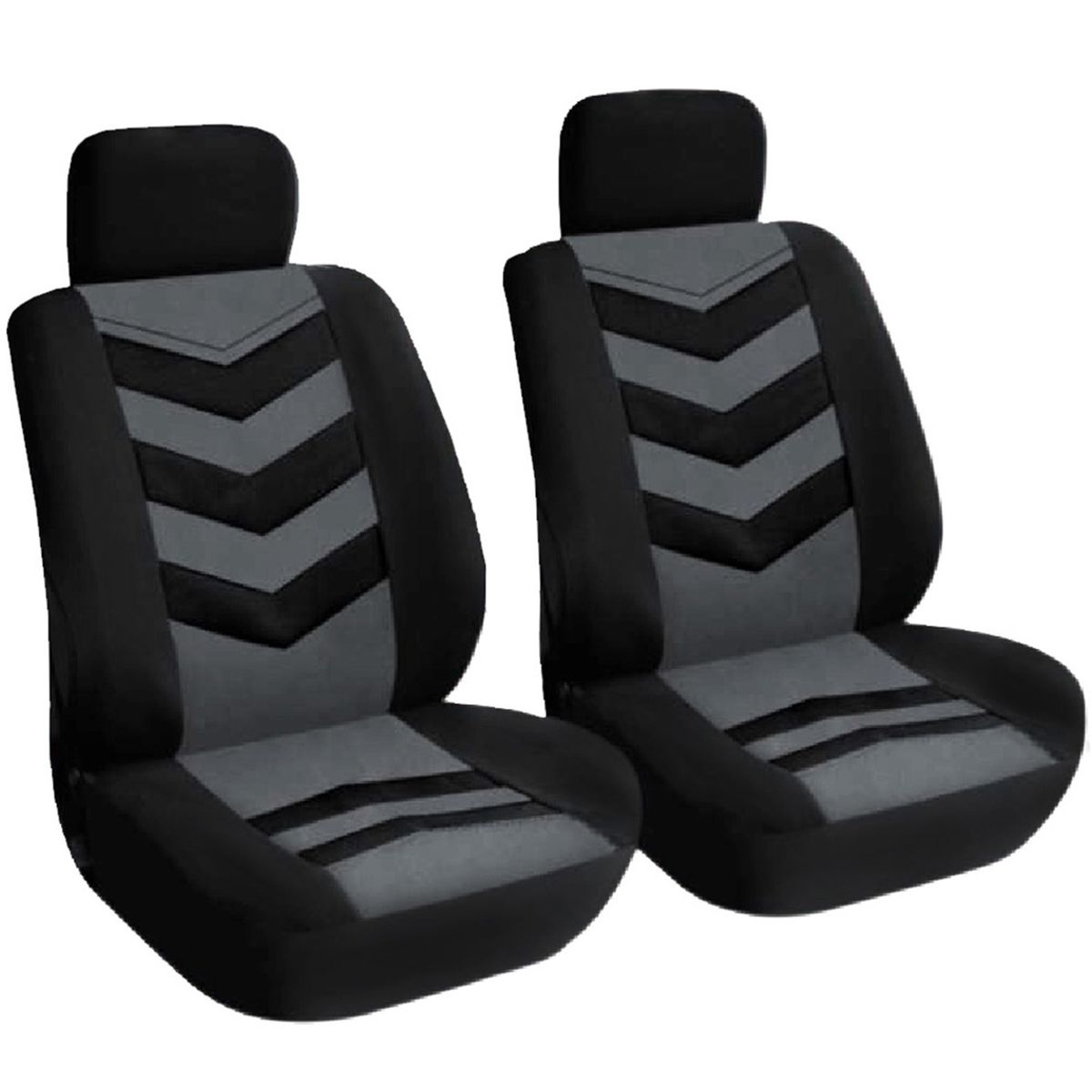 Universal Car Seat Cover Black Gray 2Front Seat Covers Fit